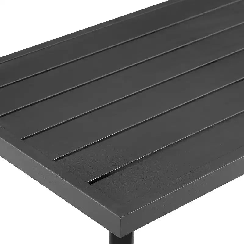 Ensemble de conversation extérieur Dover 2 pièces en corde avec causeuse et table basse - Charbon/Noir mat - Crosley : Cadre en acier, résistant aux UV