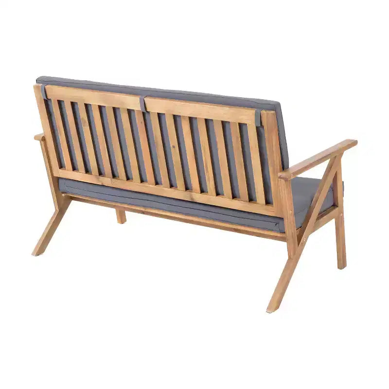 Ensemble de 4 chaises de patio en bois d'acacia Panama - Fini teck - Christopher Knight Home