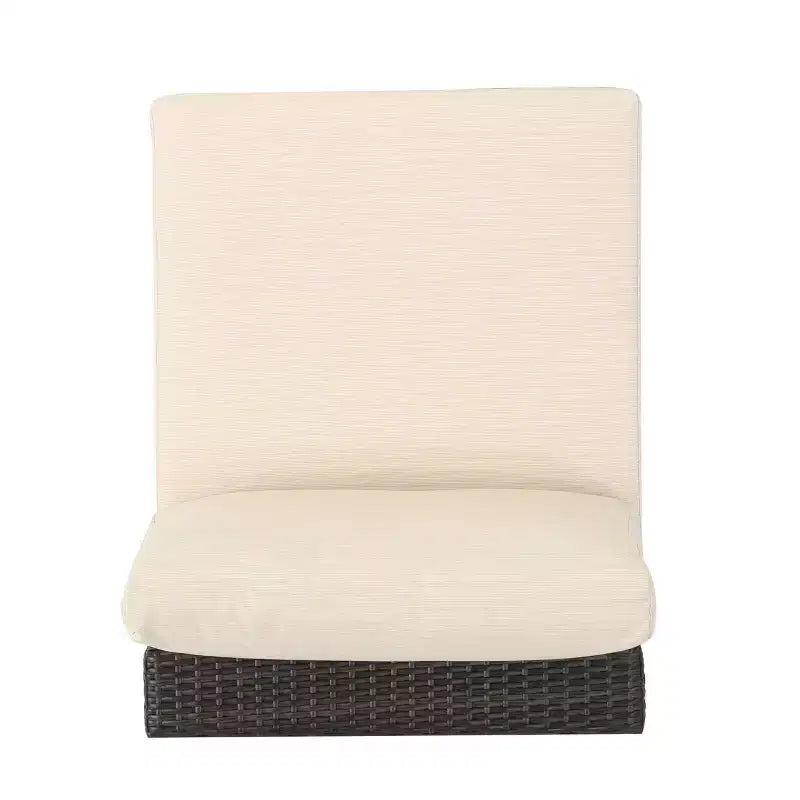 Christopher Knight Home Canapé d'angle d'extérieur 3 pièces en osier Santa Rosa marron/beige