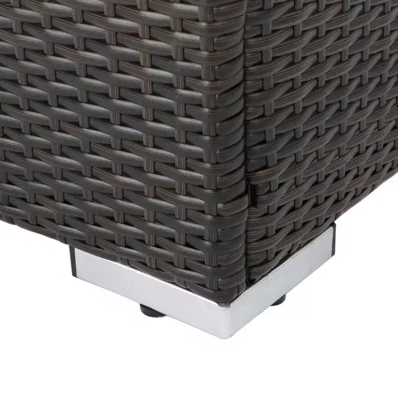 Christopher Knight Home Canapé d'angle d'extérieur 3 pièces en osier Santa Rosa marron/beige