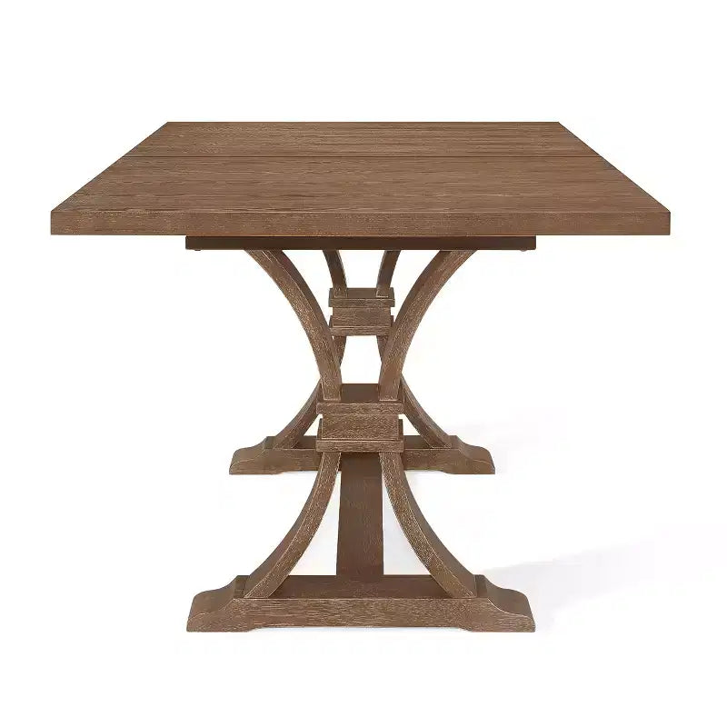 Ensemble de salle à manger extensible 7 pièces en bois rembourré style ferme Christopher Knight Home Fernleaf