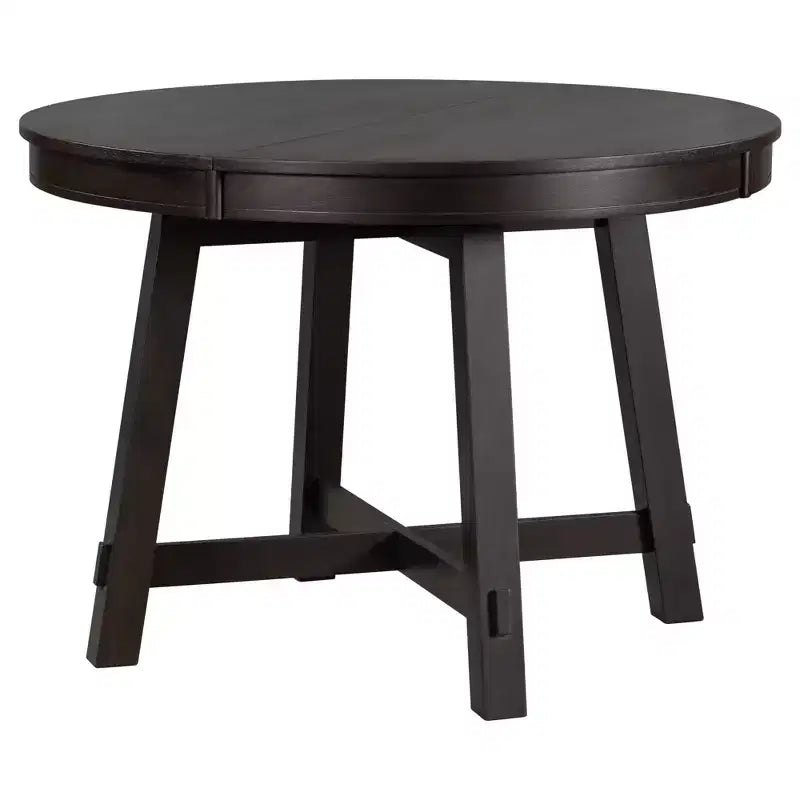 Ensemble de salle à manger de ferme 5 pièces Whisen avec table à manger extensible et 4 chaises de salle à manger rembourrées