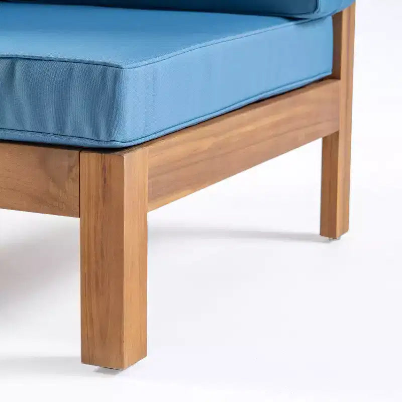 GDFStudio Cascada Canapé de Conversation Sectionnel d'Extérieur 5 Places en Bois d'Acacia avec Coussins