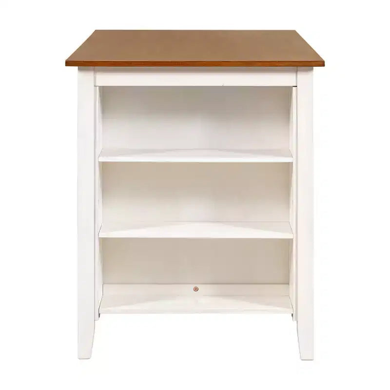 Ensemble de salle à manger 5 pièces rustique de style ferme, ensemble de salle à manger avec table de salle à manger de hauteur comptoir/bar, 2 chaises de salle à manger et 2 tabourets, Gris/Blanc-ModernLuxe
