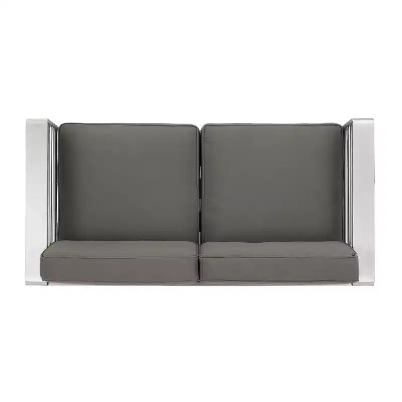 Ensemble causeuse et foyer d'extérieur en aluminium GDFStudio Crested Bay