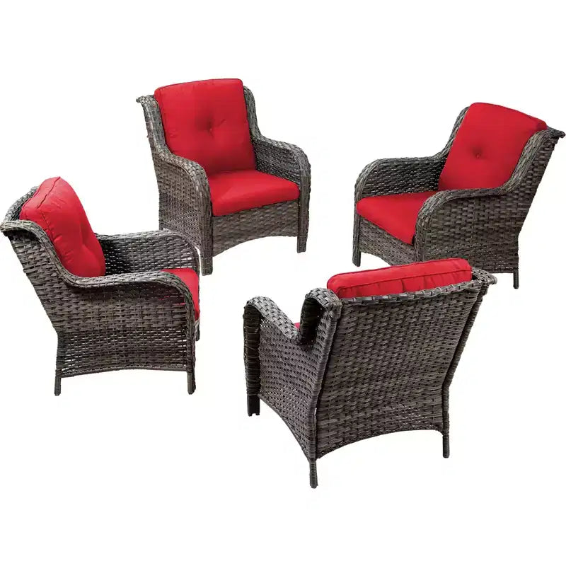 Ensemble de 4 fauteuils UPTIOT avec coussins