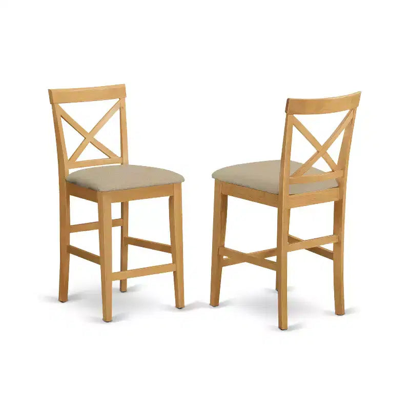 Ensemble de salle à manger hauteur comptoir en bois dur asiatique avec table de pub et chaises