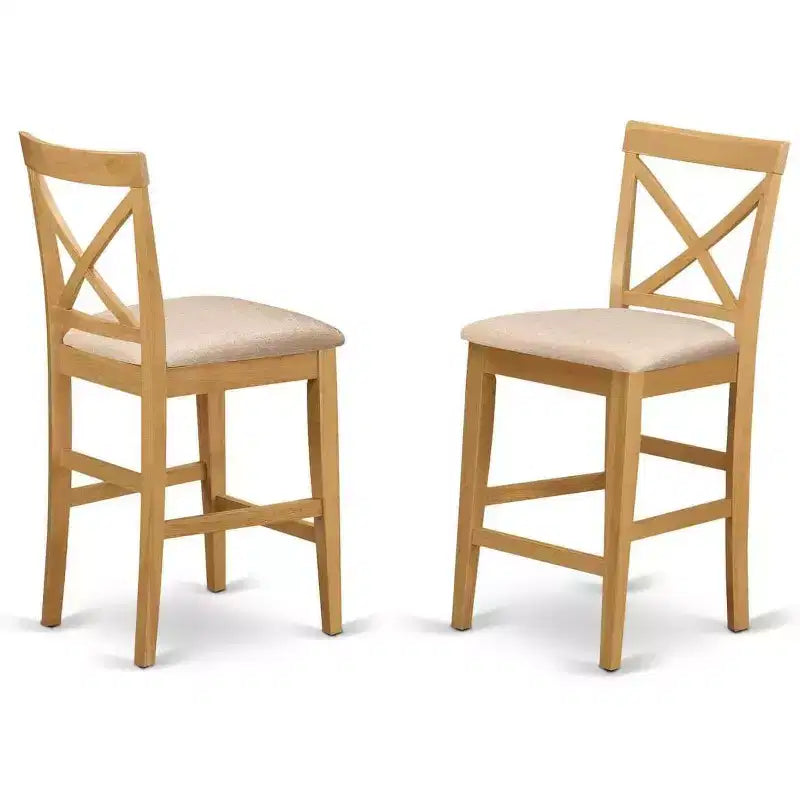 Ensemble de salle à manger hauteur comptoir en bois dur asiatique avec table de pub et chaises