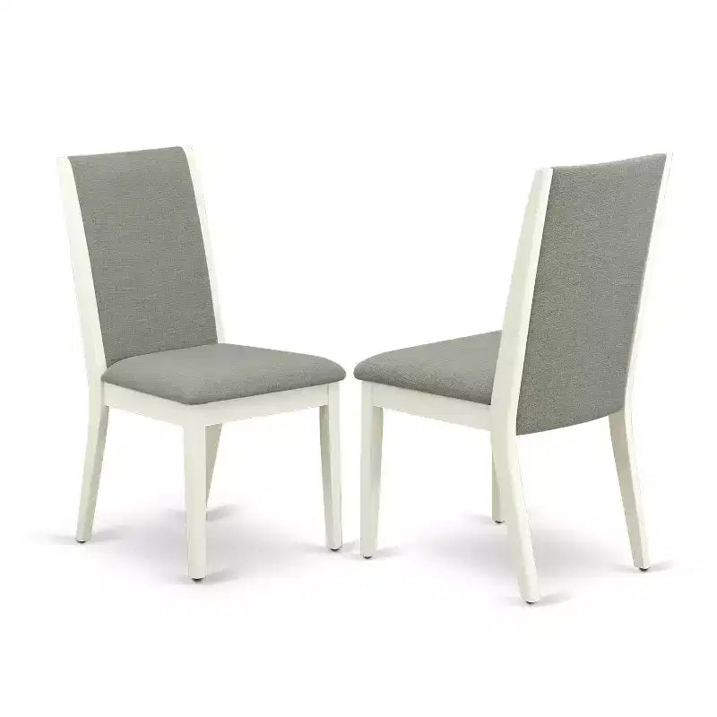 Ensemble table de cuisine ronde HomeStock avec 2 chaises en lin style moderne