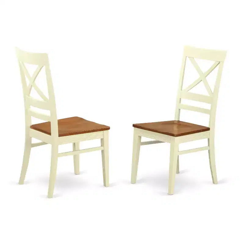 Ensemble de salle à manger HomeStock en bois massif, finition cerisier laiteux, moderne