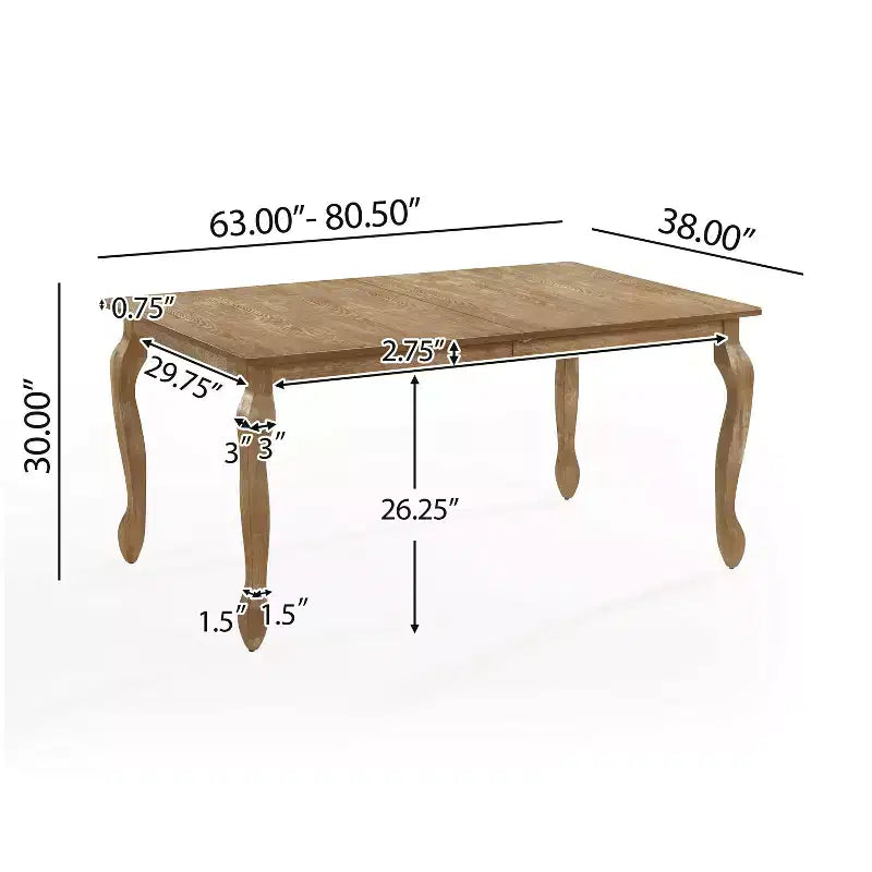 Ensemble de salle à manger extensible en bois et rotin, 7 pièces, avec tissu capitonné style campagne française, Christopher Knight Home Regan