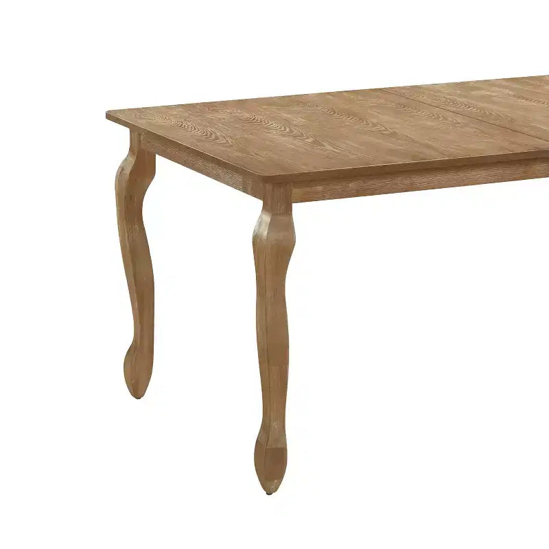 Ensemble de salle à manger extensible en bois et rotin, 7 pièces, avec tissu capitonné style campagne française, Christopher Knight Home Regan