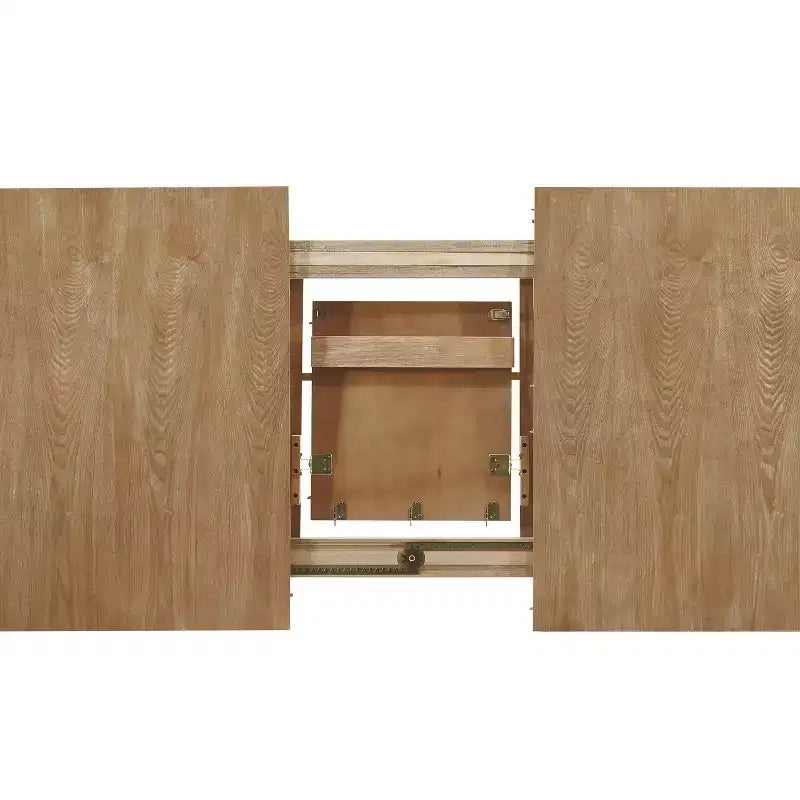 Ensemble de salle à manger extensible en bois et rotin, 7 pièces, avec tissu capitonné style campagne française, Christopher Knight Home Regan