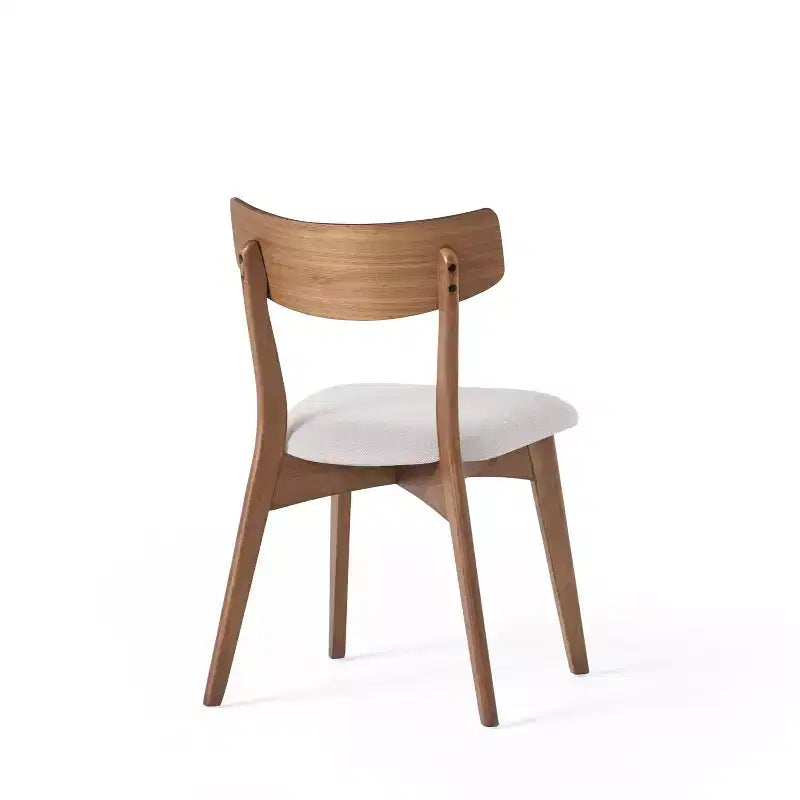 Ensemble de salle à manger tapissé 7 pièces Lareyna de Christopher Knight Home en bois d'hévéa, style milieu de siècle
