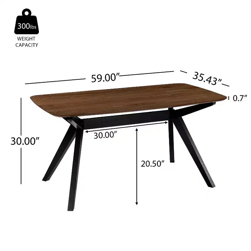 Ensemble de salle à manger tapissé 7 pièces Lareyna de Christopher Knight Home en bois d'hévéa, style milieu de siècle