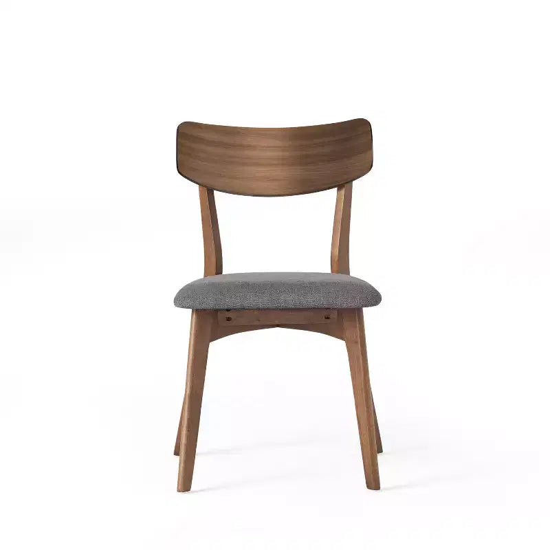 Ensemble de salle à manger tapissé 7 pièces Lareyna de Christopher Knight Home en bois d'hévéa, style milieu de siècle