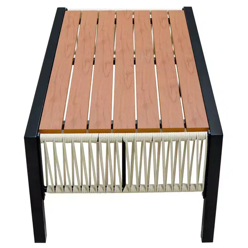 Ensemble de canapés de jardin en fer multi-personnes avec une table, décoration en rotin, imperméable, antirouille, adapté pour le jardin et la pelouse