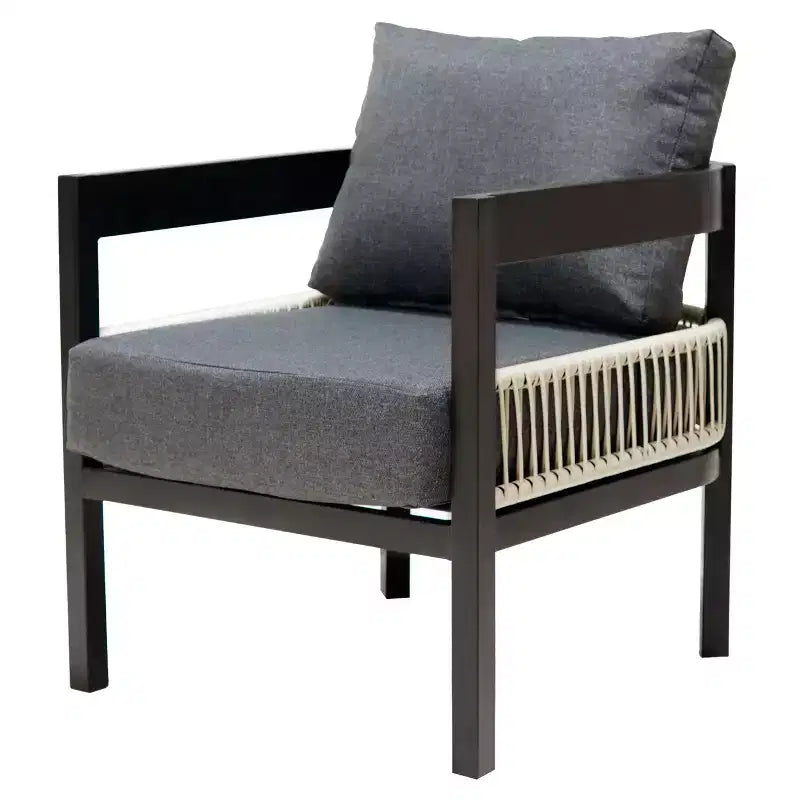 Ensemble de canapés de jardin en fer multi-personnes avec une table, décoration en rotin, imperméable, antirouille, adapté pour le jardin et la pelouse