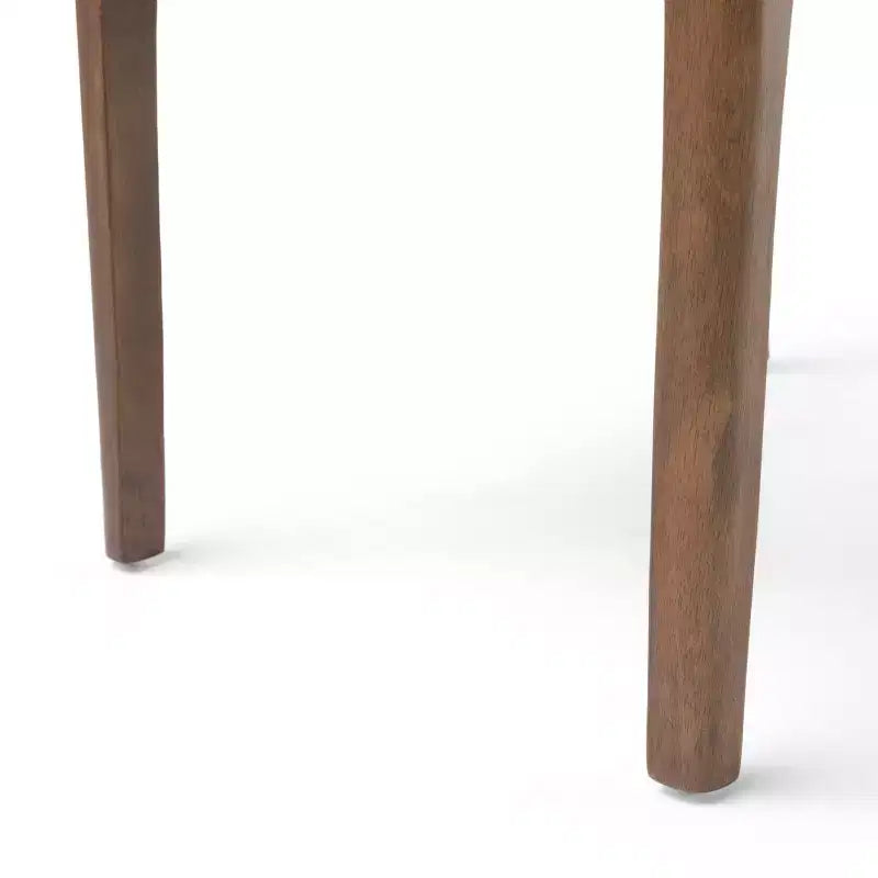 Ensemble de salle à manger 7 pièces en bois rembourré en tissu style moderne du milieu du siècle Christopher Knight Home Kwame