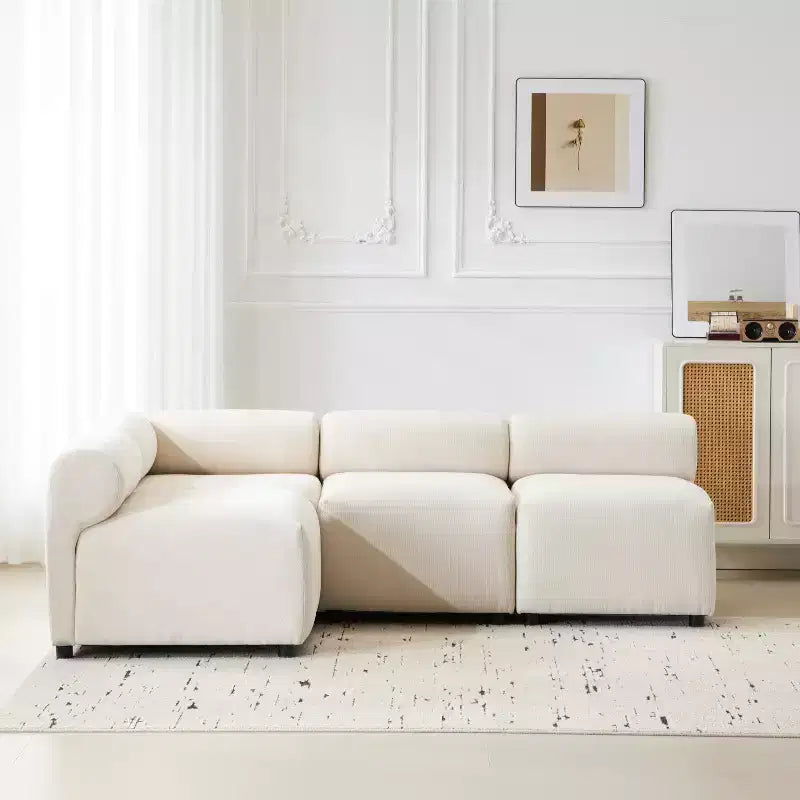 Christopher Knight Home Fermin 83 Modern 4 Piece Modular Sectional Sofa with Rround Back