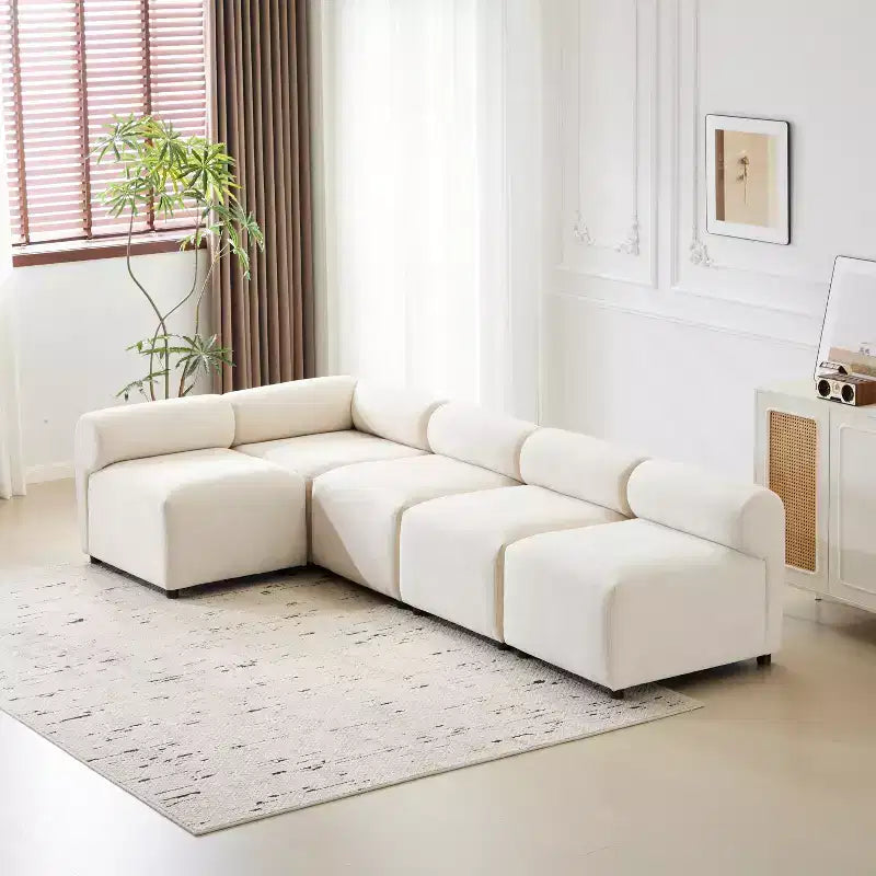 Canapé sectionnel modulaire moderne 4 pièces Fermin 83 Christopher Knight Home avec dossier rond