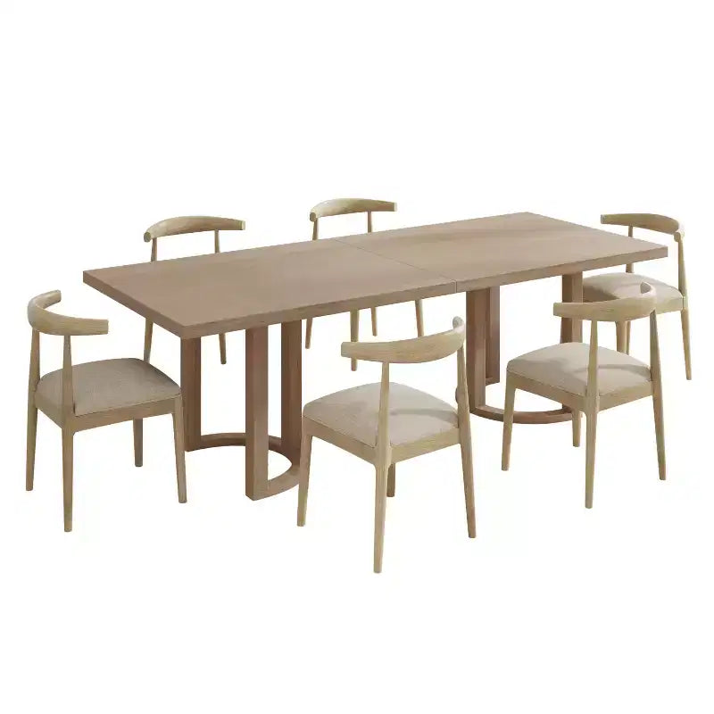 Christopher Knight Home Dason, ensemble de salle à manger moderne du milieu du siècle, 7 pièces, avec chaises rembourrées et table minimaliste