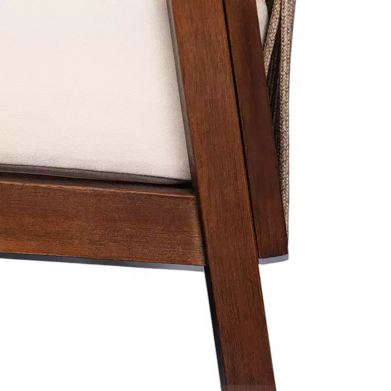 Christopher Knight Home Sylas Ensemble de 3 Meubles de Patio Modernes en Bois d'Acacia avec Dossier Tressé et Coussins Profonds