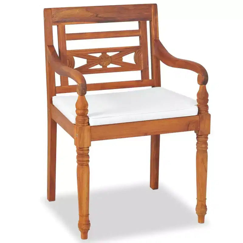 vidaXL Salon de jardin 4 pièces Marron Bois de teck Taille moyenne Durable