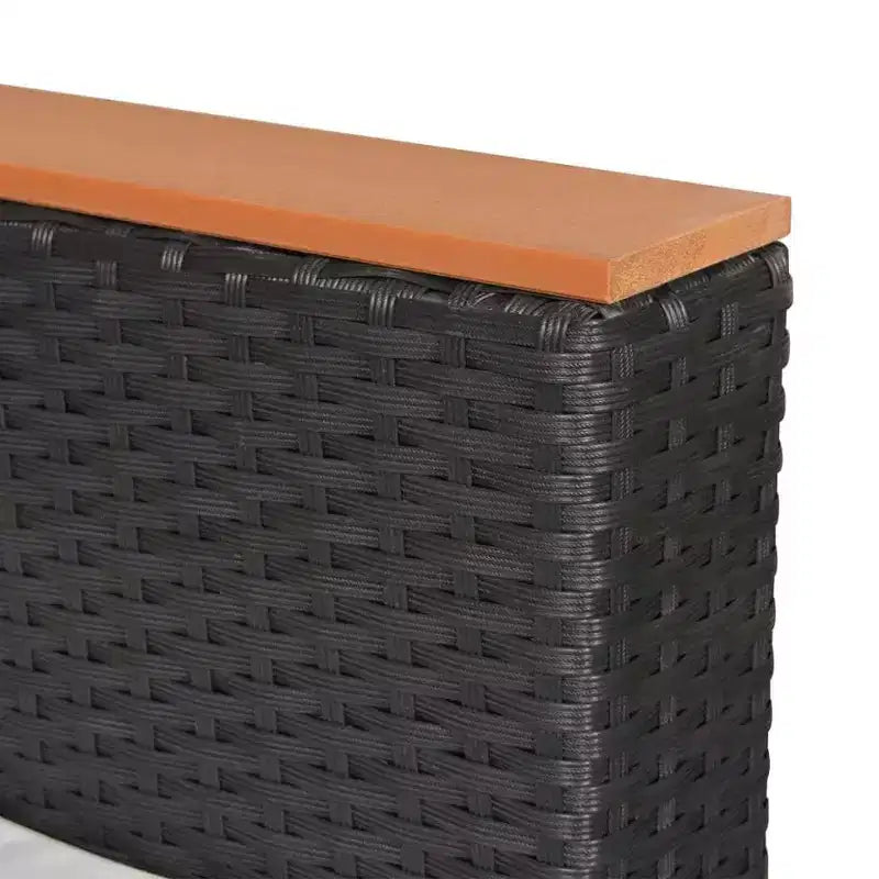vidaXL Salon de jardin 5 pièces avec coussins, résine tressée, noir