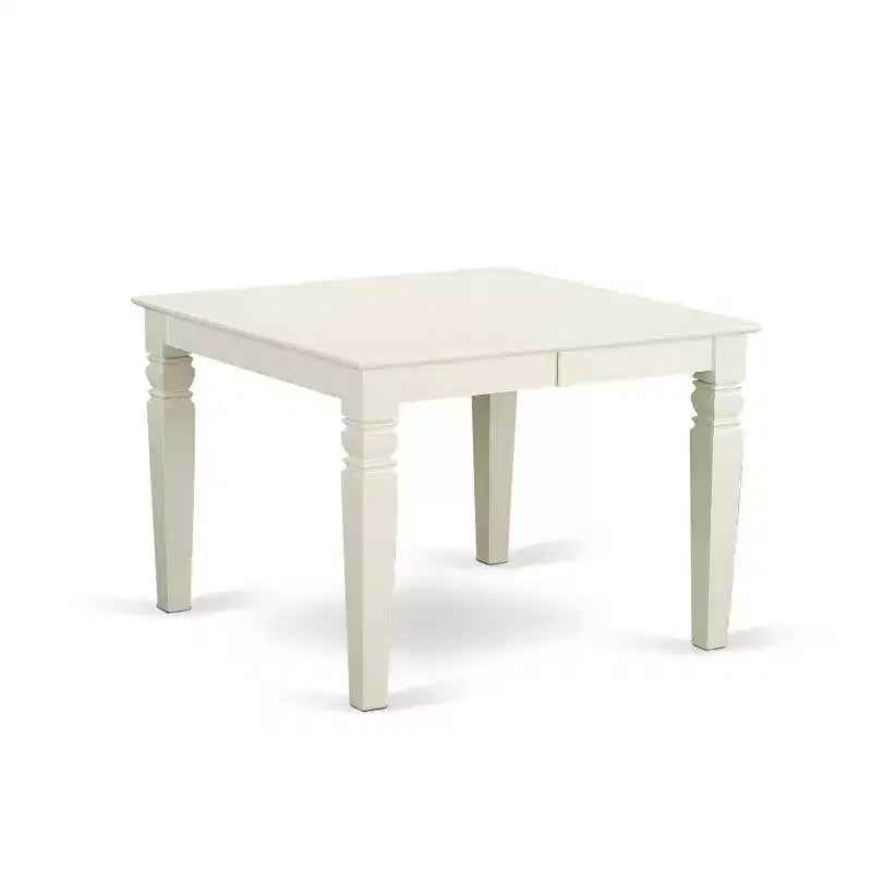 HomeStock Ensemble de salle à manger rectangulaire blanc lin style moderne 101177