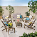 Christopher Knight Home Todd Outdoor 7 Piece Acacia Wood Chat Set with Water-Resistant Cushions