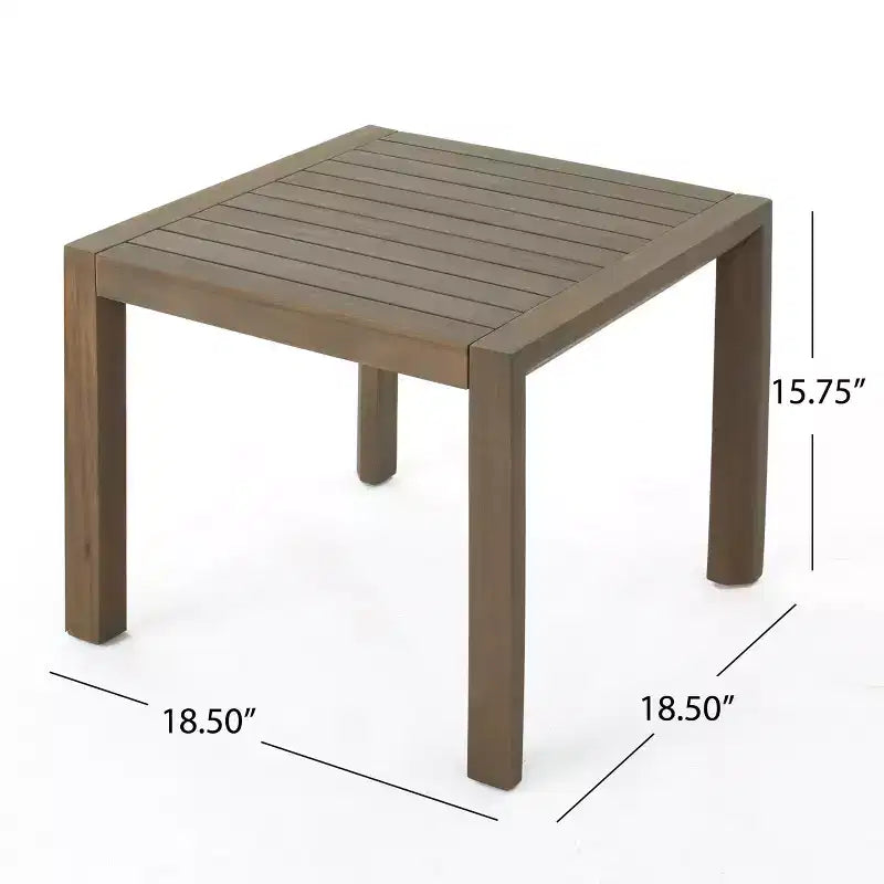 Christopher Knight Home Todd, ensemble de conversation d'extérieur 7 pièces en bois d'acacia avec coussins résistants à l'eau