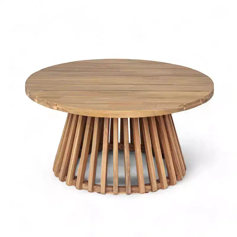 Ensembles de meubles de terrasse 2 pièces avec canapé vert 3 places de 171,45 cm de long et table ronde en bois d'acacia de 80 cm