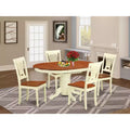 HomeStock Belmont 5-Piece Dining Table Set, White