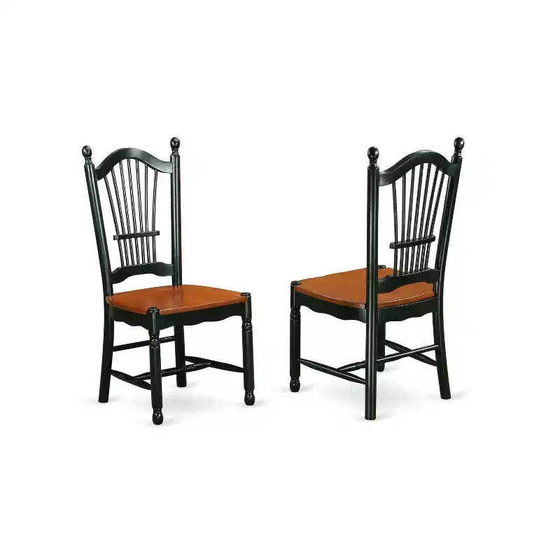 Ensemble de salle à manger 7 pièces HomeStock Belmont avec une table de cuisine et 6 chaises de cuisine à assise en bois en blanc lin