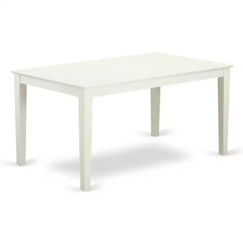 HomeStock Belmont Ensemble repas 5 pièces pour 6 - Table de salle à manger, 2 chaises et 2 bancs en lin blanc
