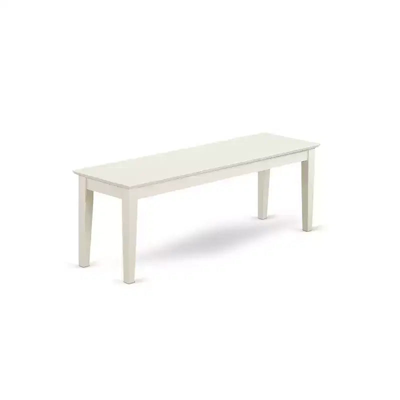 HomeStock Belmont Ensemble repas 5 pièces pour 6 - Table de salle à manger, 2 chaises et 2 bancs en lin blanc