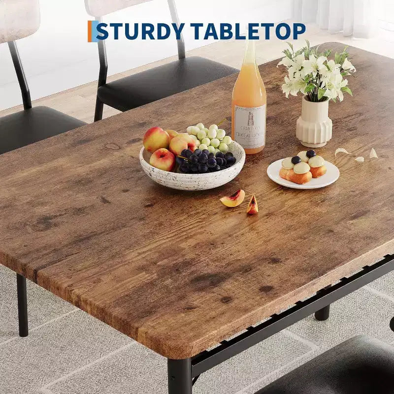 Table à manger pour 2 avec étagère de rangement et cadre en métal, table carrée avec chaises rembourrées lot de 2, ensemble de salle à manger 3 pièces pour la maison