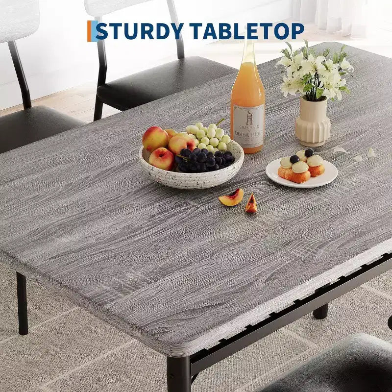 Table à manger pour 2 avec étagère de rangement et cadre en métal, table carrée avec chaises rembourrées lot de 2, ensemble de salle à manger 3 pièces pour la maison