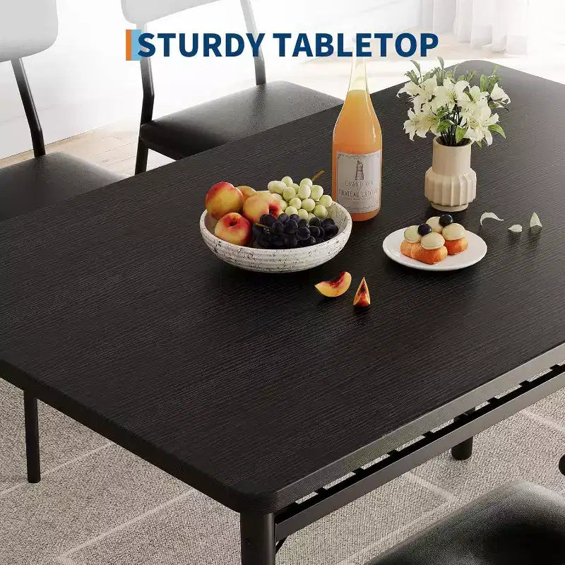 Table à manger pour 2 avec étagère de rangement et cadre en métal, table carrée avec chaises rembourrées lot de 2, ensemble de salle à manger 3 pièces pour la maison
