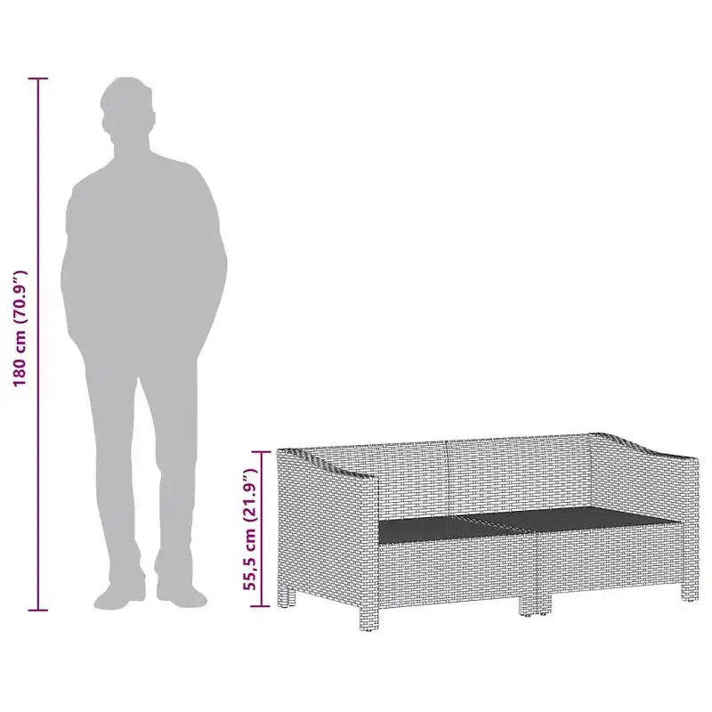 vidaXL Salon de jardin gris