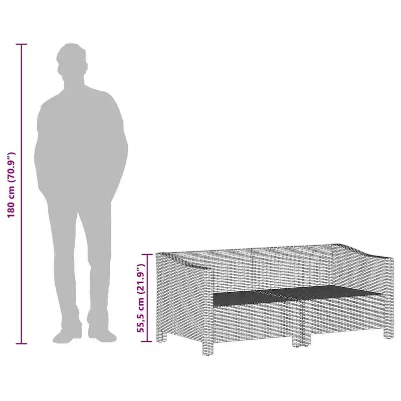 vidaXL Salon de jardin gris