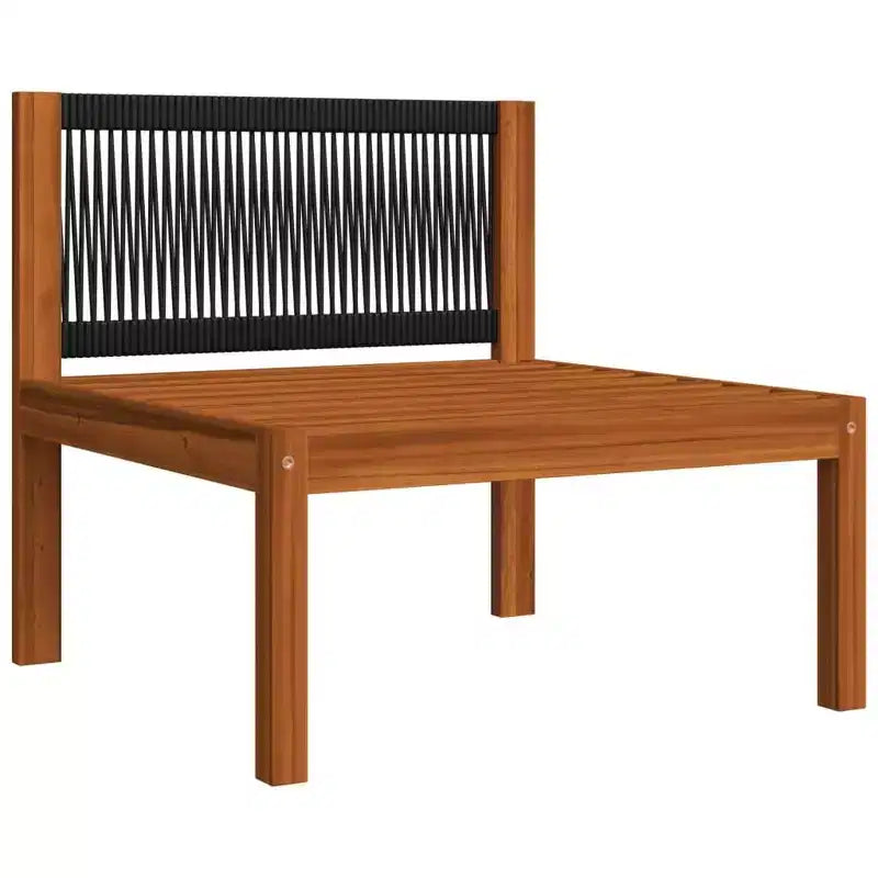 vidaXL Salon de jardin en bois d'acacia massif - 6 pièces avec coussins crème, meubles d'extérieur résistants aux intempéries pour jardin, patio, salon, design rustique