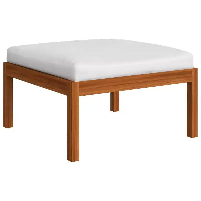 vidaXL Salon de jardin en bois d'acacia massif - 6 pièces avec coussins crème, meubles d'extérieur résistants aux intempéries pour jardin, patio, salon, design rustique
