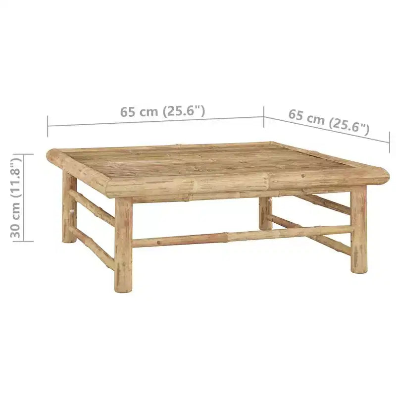 vidaXL Salon de jardin en bambou avec coussins gris foncé - Collection de 8 meubles d'extérieur - Conception modulaire pour des arrangements variables