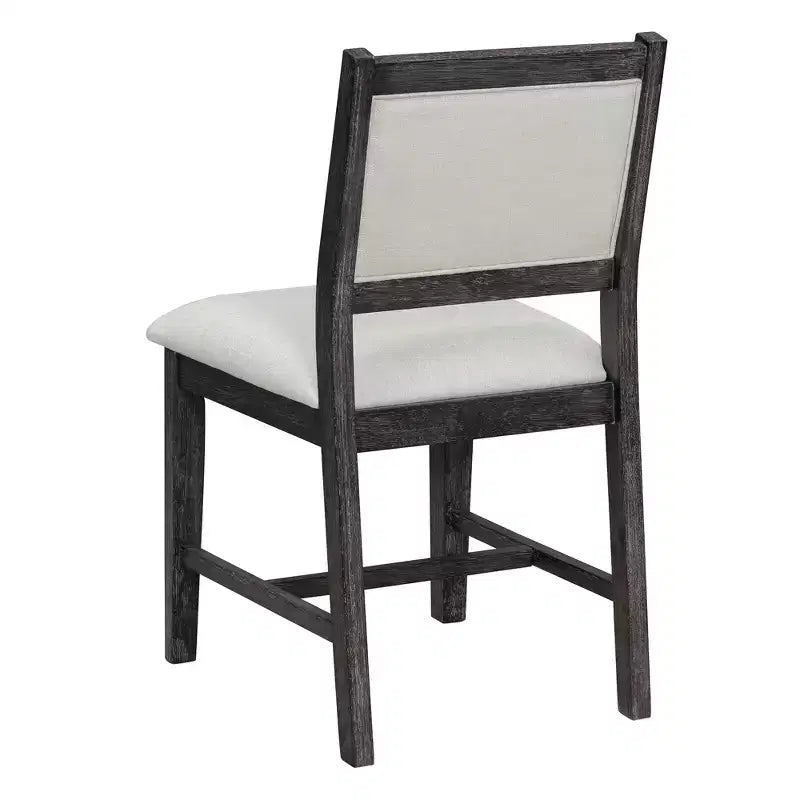 GDFStudio Giles – Ensemble de salle à manger 7 pièces avec table rectangulaire en bois et chaises rembourrées