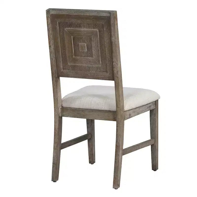 Ensemble de salle à manger GDFStudio Monica 6 pièces avec table en bois de 152 cm et chaises et banc rembourrés