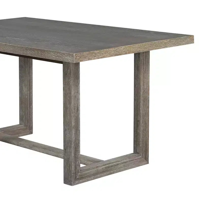 Ensemble de salle à manger GDFStudio Monica 6 pièces avec table en bois de 152 cm et chaises et banc rembourrés