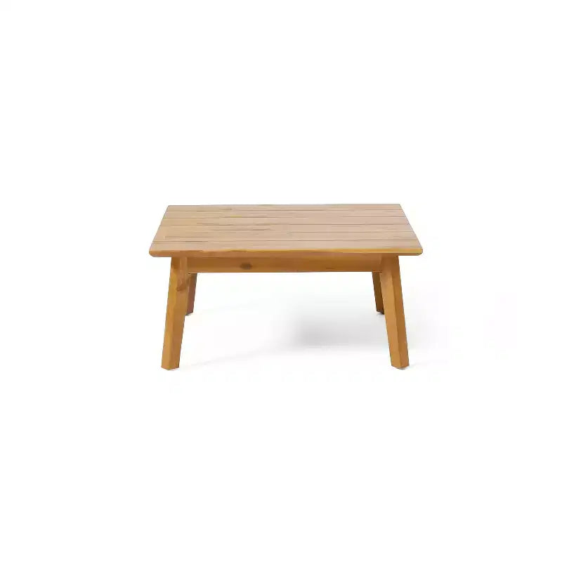 Christopher Knight Home Isolde Salon de jardin rustique en rotin et bois d'acacia avec table basse à lattes