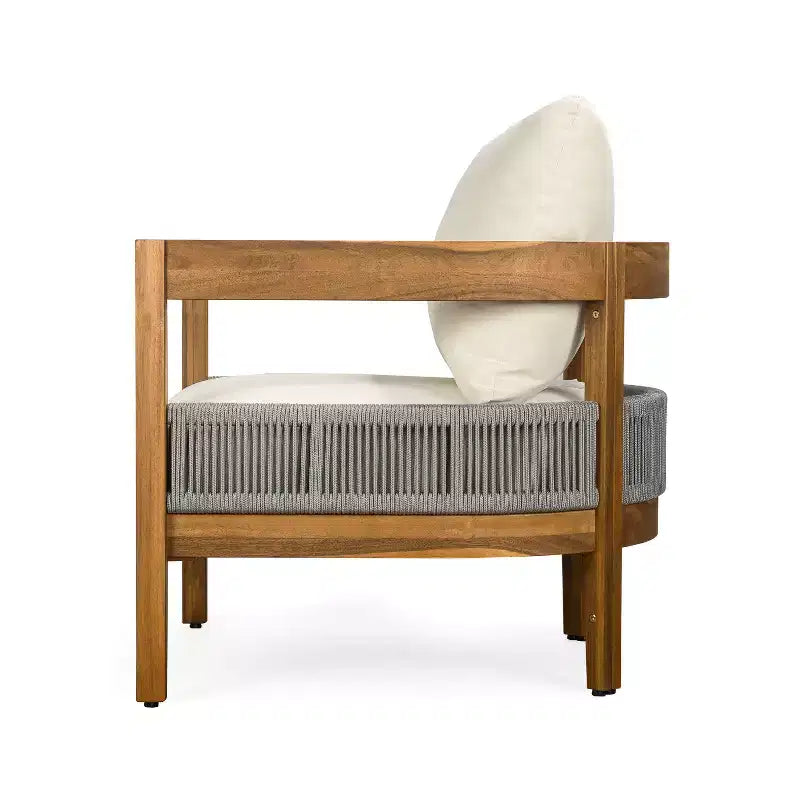 Christopher Knight Home Isolde Salon de jardin rustique en rotin et bois d'acacia avec table basse à lattes